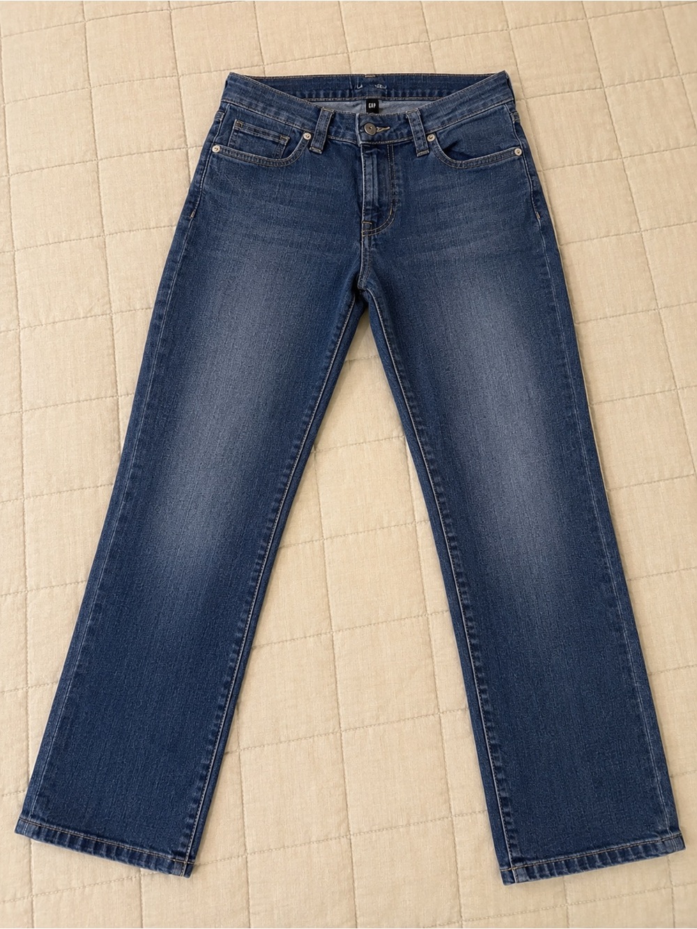 KUT from the kloth Women's Dark Blue Straight Leg Crop Ankle Jeans